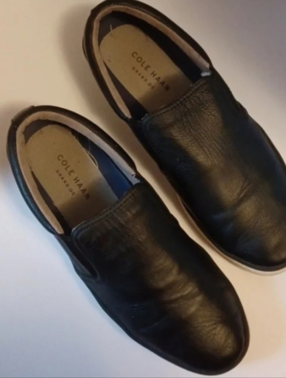 Cole Haan Falmouth Grand. OS Men's Black Leather Slip-On Loafers Size 11M